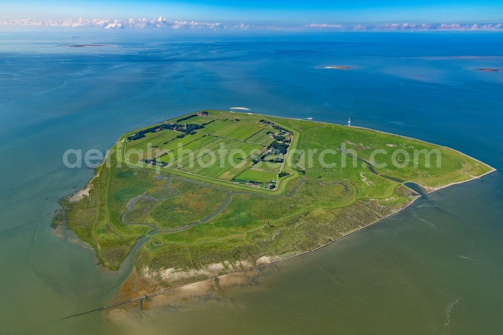 Aerial image Neuwerk - Coastal area of a