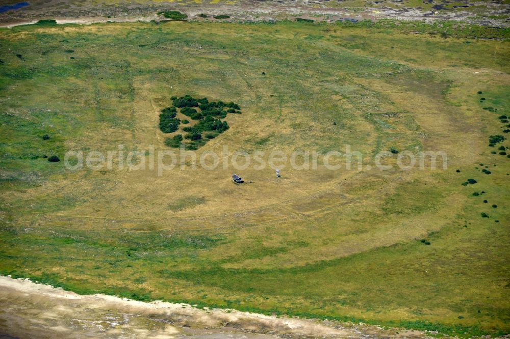 Aerial image Nigehörn - Coastal area of the North Sea - Island in Nigehoern in the state Hamburg