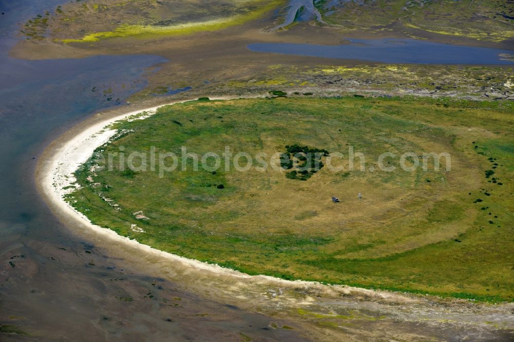 Aerial photograph Nigehörn - Coastal area of the North Sea - Island in Nigehoern in the state Hamburg