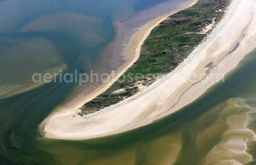 Aerial photograph Norddorf - Coastal area of the Nordsee - Island in Norddorf in the state Schleswig-Holstein