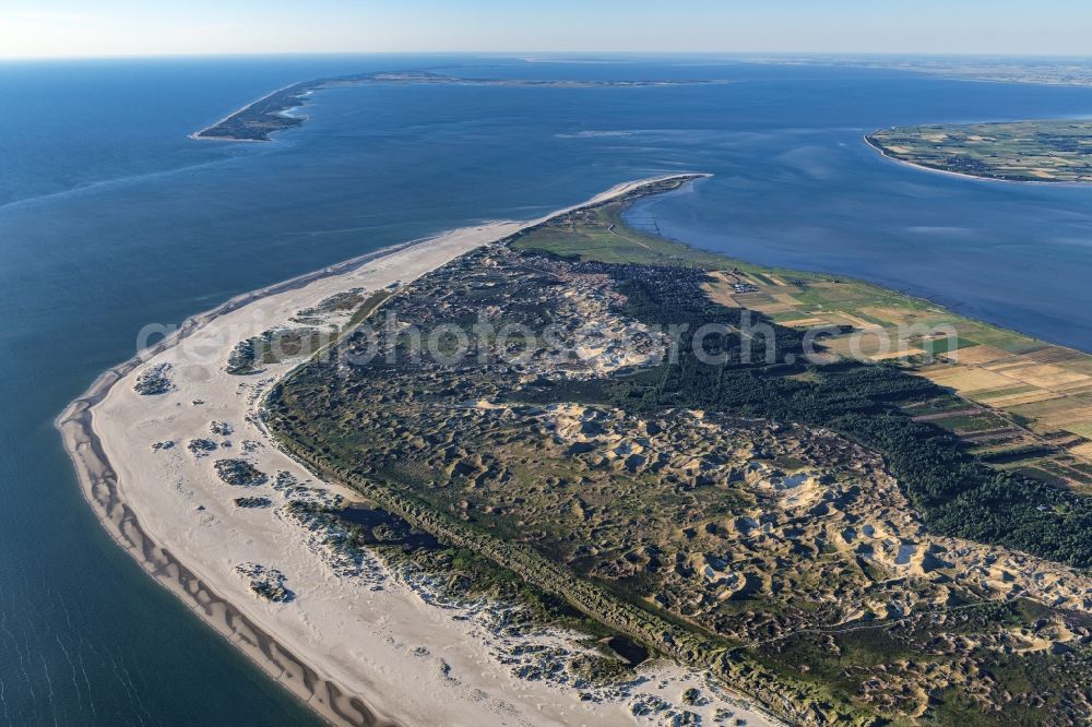 Norddorf from above - Coastal area of the Nordsee - Island in Norddorf in the state Schleswig-Holstein