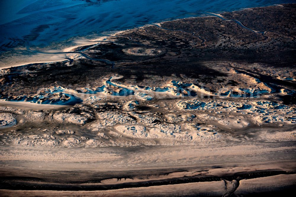 Norderney from the bird's eye view: Coastal area of the North Sea - Island in Norderney in the state Lower Saxony