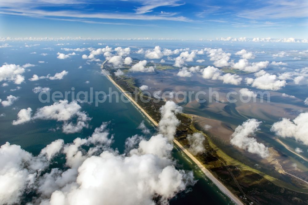 Aerial photograph Sylt - Coastal area of the North Sea - Island in the district Rantum (Sylt) in Sylt in the state Schleswig-Holstein