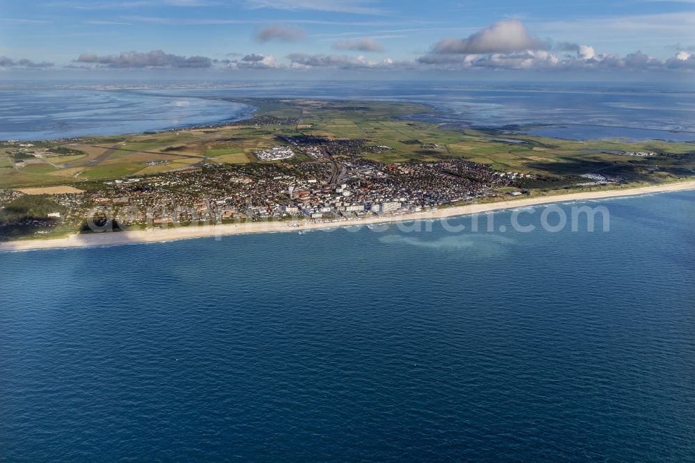 Aerial photograph Sylt - Coastal area of the North Sea - Island in the district Westerland in Sylt in the state Schleswig-Holstein