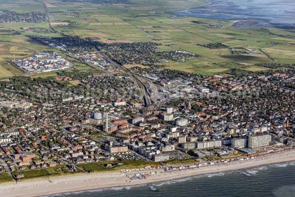 Aerial image Sylt - Coastal area of the North Sea - Island in the district Westerland in Sylt in the state Schleswig-Holstein