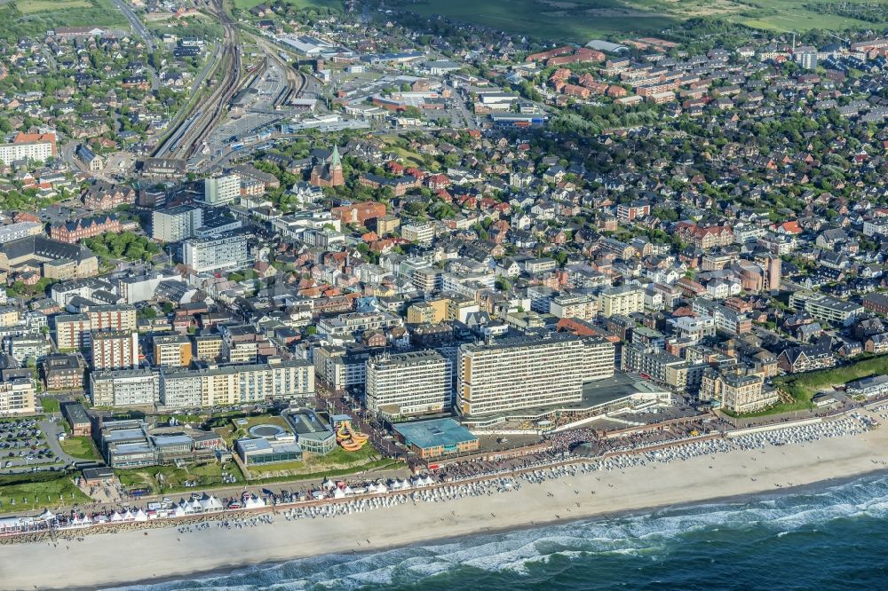 Aerial image Sylt - Coastal area of the North Sea - Island in the district Westerland in Sylt in the state Schleswig-Holstein