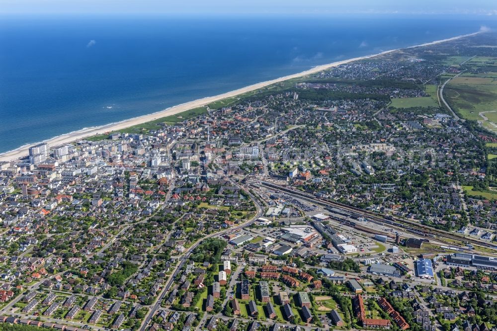 Aerial image Sylt - Coastal area of the North Sea - Island in the district Westerland in Sylt in the state Schleswig-Holstein