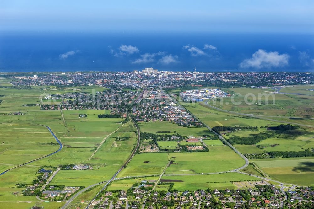 Aerial photograph Sylt - Coastal area of the North Sea - Island in the district Westerland in Sylt in the state Schleswig-Holstein