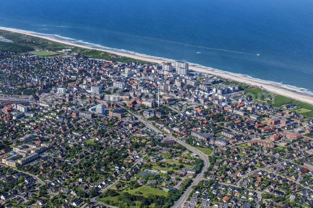 Aerial image Sylt - Coastal area of the North Sea - Island in the district Westerland in Sylt in the state Schleswig-Holstein