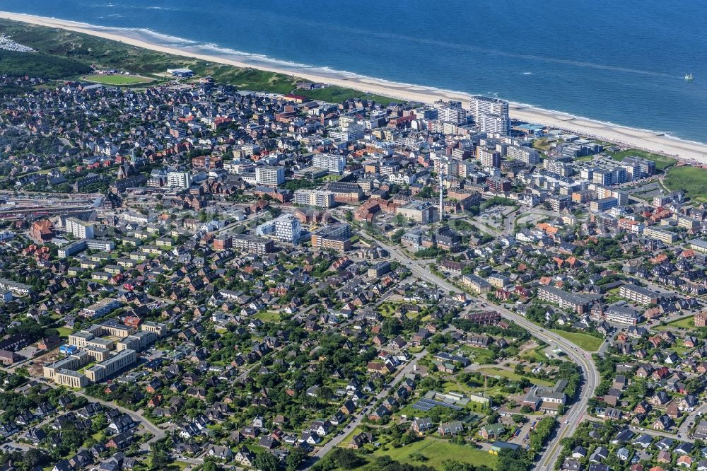 Aerial photograph Sylt - Coastal area of the North Sea - Island in the district Westerland in Sylt in the state Schleswig-Holstein