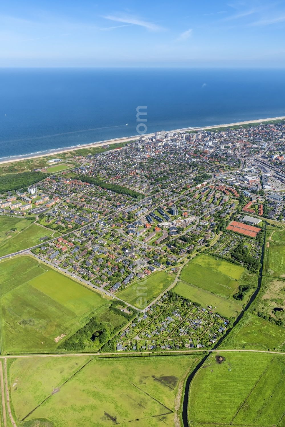 Aerial image Sylt - Coastal area of the North Sea - Island in the district Westerland in Sylt in the state Schleswig-Holstein