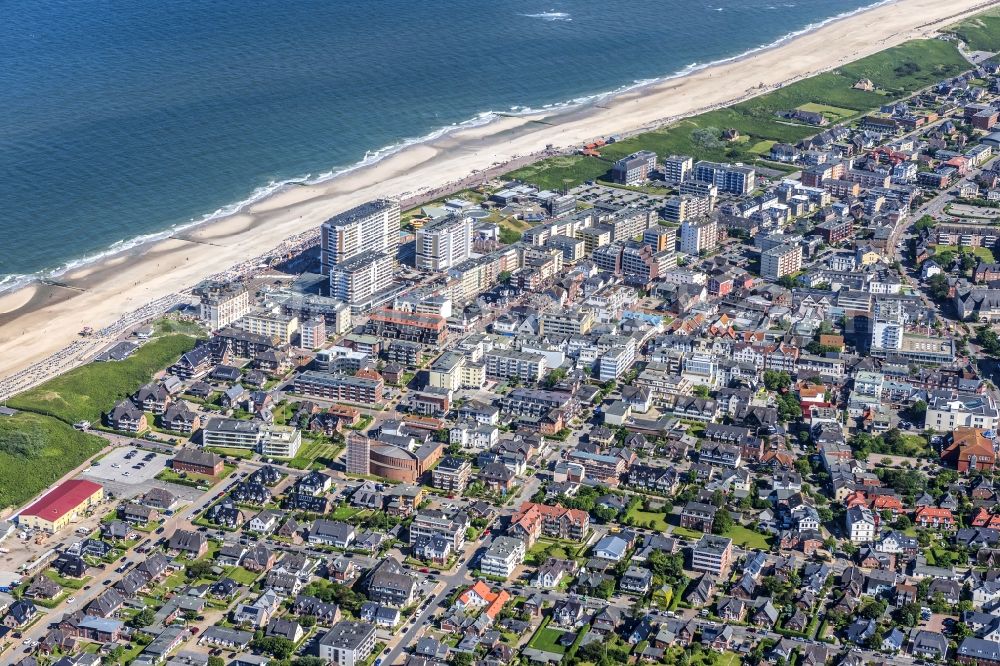 Sylt from above - Coastal area of the North Sea - Island in the district Westerland in Sylt in the state Schleswig-Holstein