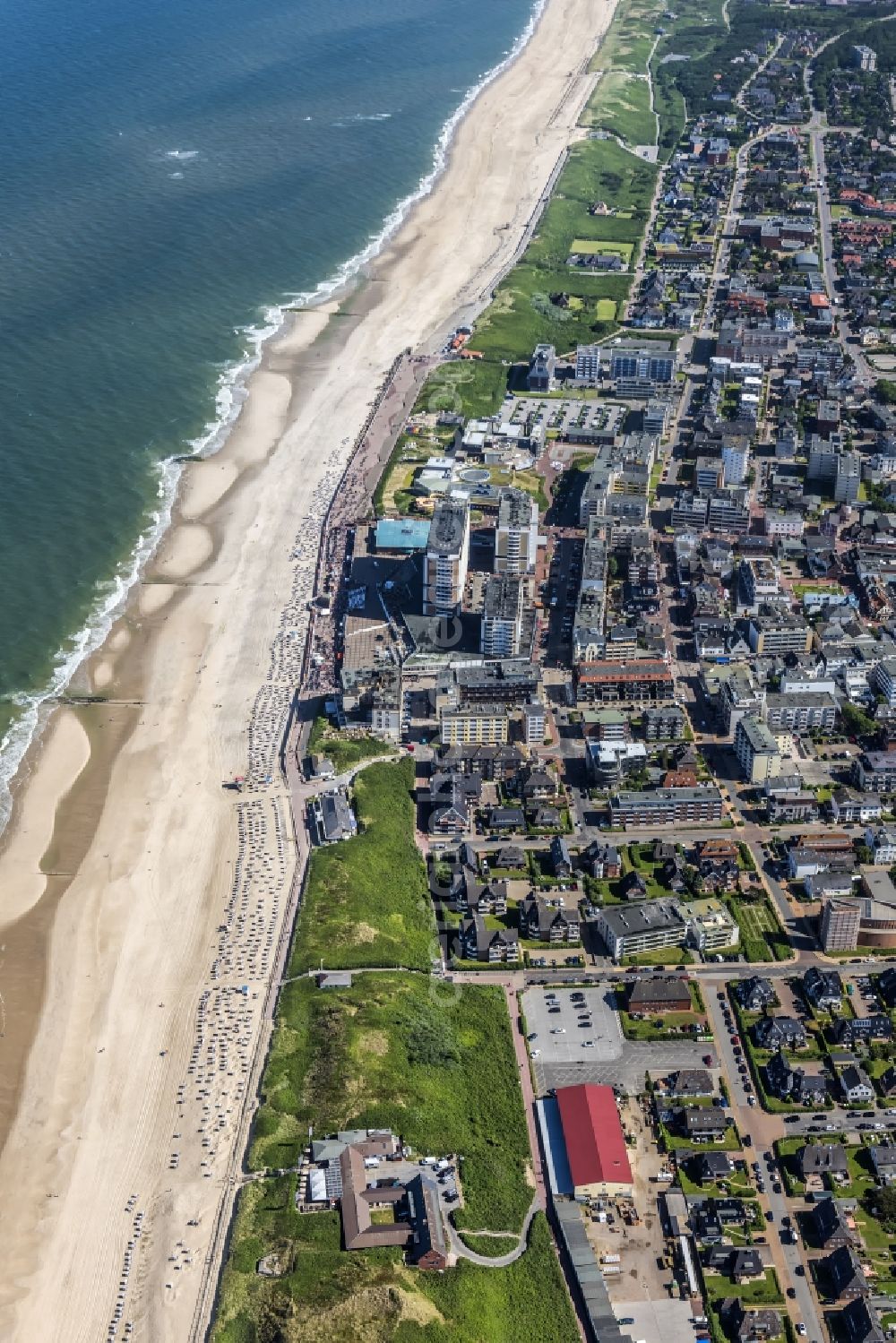 Aerial photograph Sylt - Coastal area of the North Sea - Island in the district Westerland in Sylt in the state Schleswig-Holstein