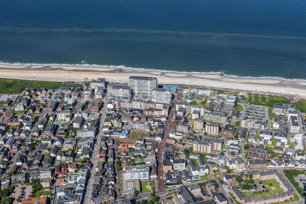 Sylt from above - Coastal area of the North Sea - Island in the district Westerland in Sylt in the state Schleswig-Holstein