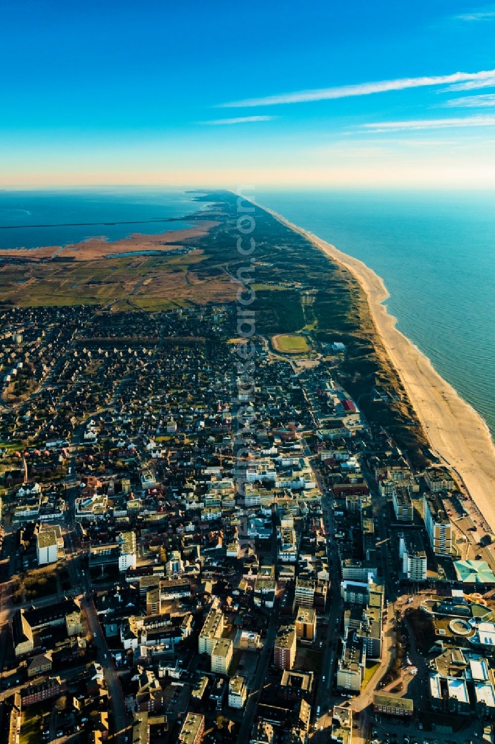 Aerial image Sylt - Coastal area of the North Sea - Island in the district Westerland in Sylt in the state Schleswig-Holstein