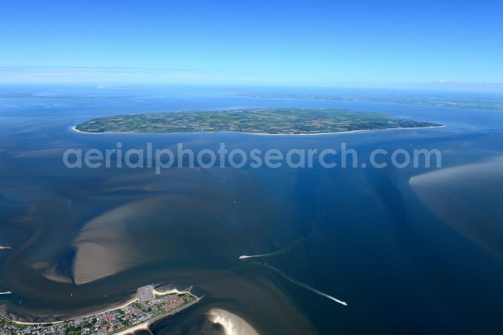 Aerial photograph Pellworm - Coastal area of the North Sea - Island in Pellworm in the state Schleswig-Holstein