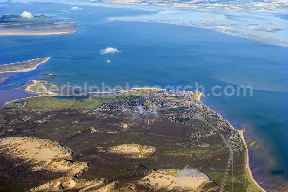 List from the bird's eye view: Coastal area of the North Sea - Island Sylt city List in the state Schleswig-Holstein