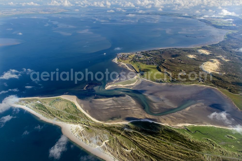 Aerial photograph List - Coastal area of the North Sea - Island Sylt city List in the state Schleswig-Holstein