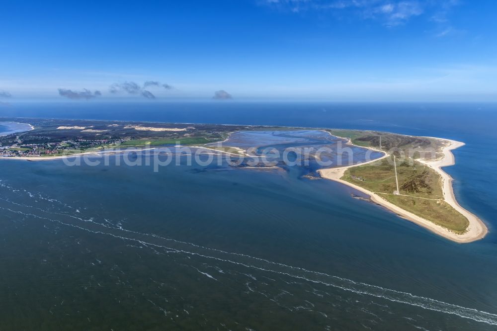 List from the bird's eye view: Coastal area of the North Sea - Island Sylt city List in the state Schleswig-Holstein