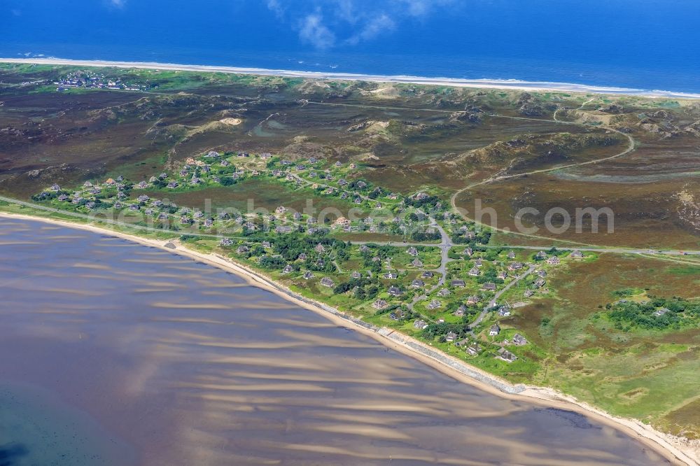 Aerial image List - Coastal area of the North Sea - Island Sylt city List in the state Schleswig-Holstein
