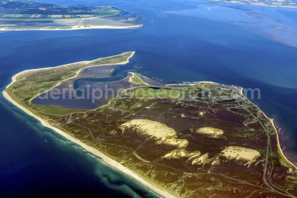 Aerial photograph List - Coastal area of the North Sea - Island Sylt city List in the state Schleswig-Holstein