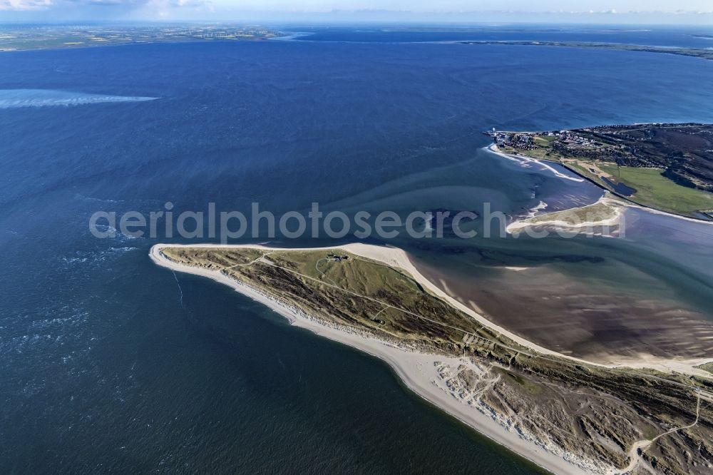 Aerial image List - Coastal area of the North Sea - Island Sylt city List in the state Schleswig-Holstein