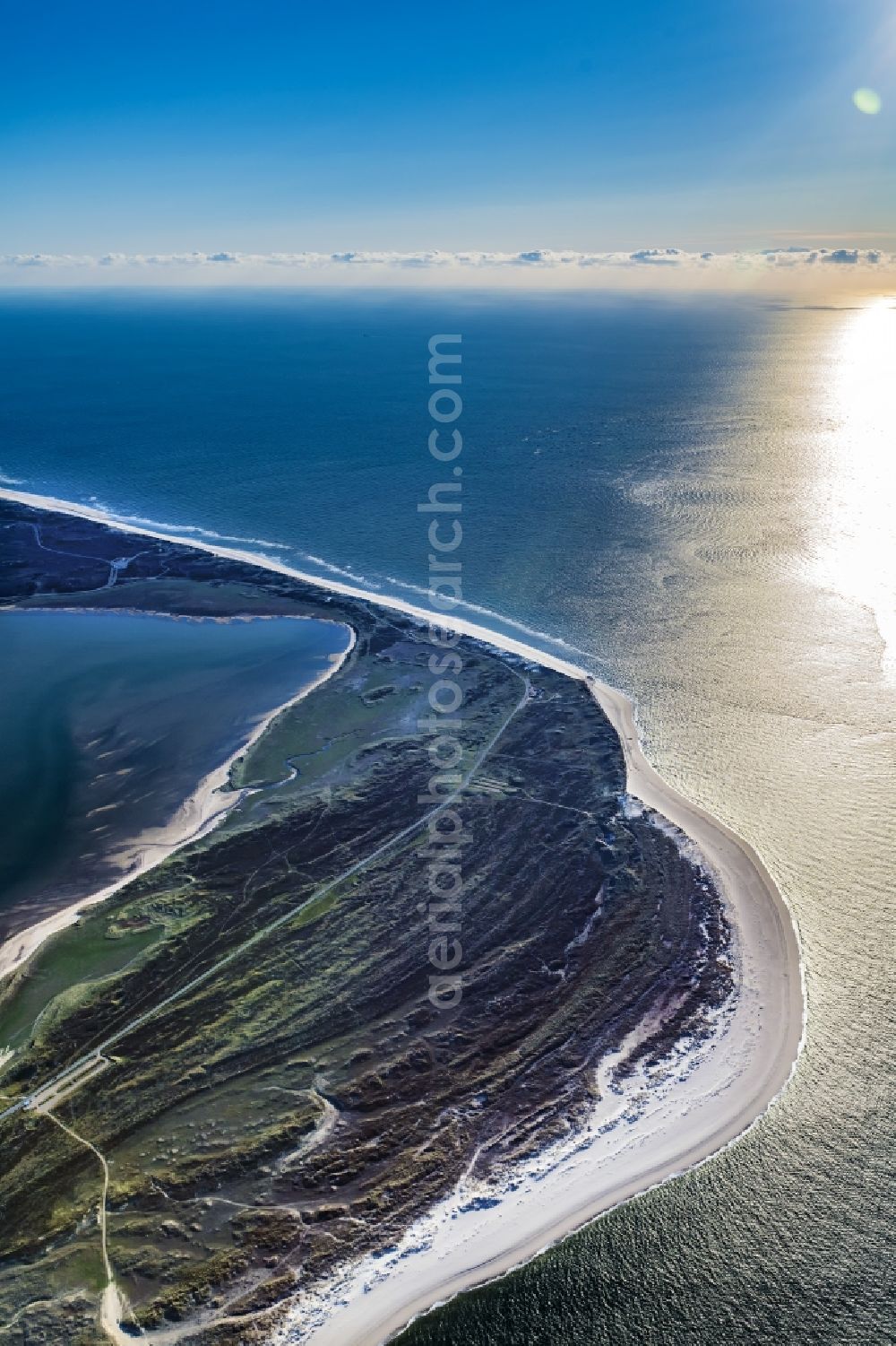 Aerial photograph List - Coastal area of the North Sea - Island Sylt city List in the state Schleswig-Holstein