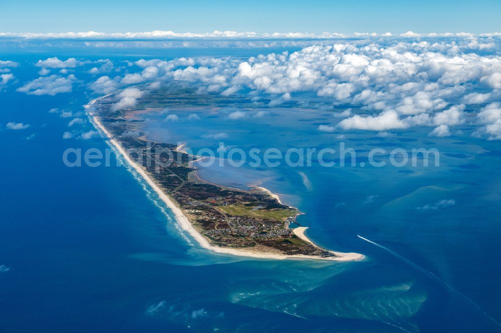 Aerial image Sylt - Coastal area Island in Sylt at the island Sylt in the state Schleswig-Holstein, Germany