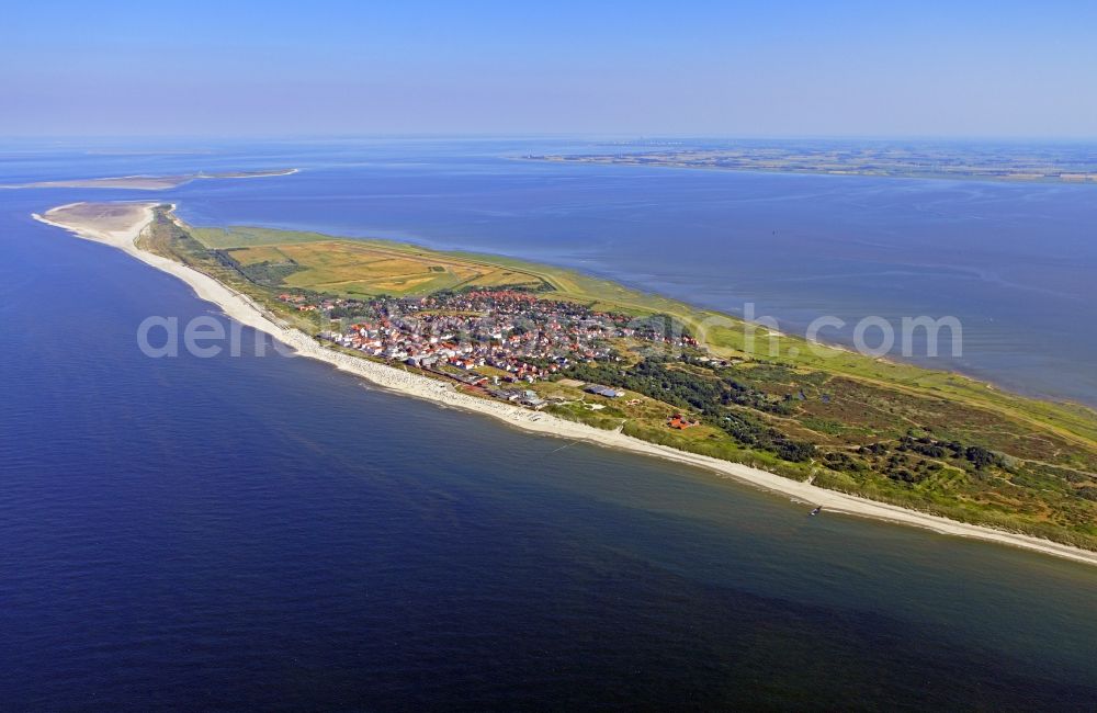 Aerial photograph Wangerooge - Coastal area of the Island Wangerooge in the state Lower Saxony