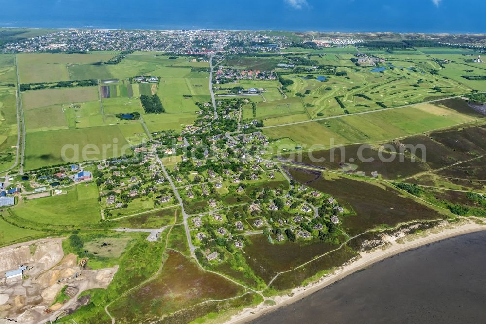 Wenningstedt-Braderup (Sylt) from the bird's eye view: Coastal area of the North Sea - Island in Wenningstedt-Braderup (Sylt) in the state Schleswig-Holstein