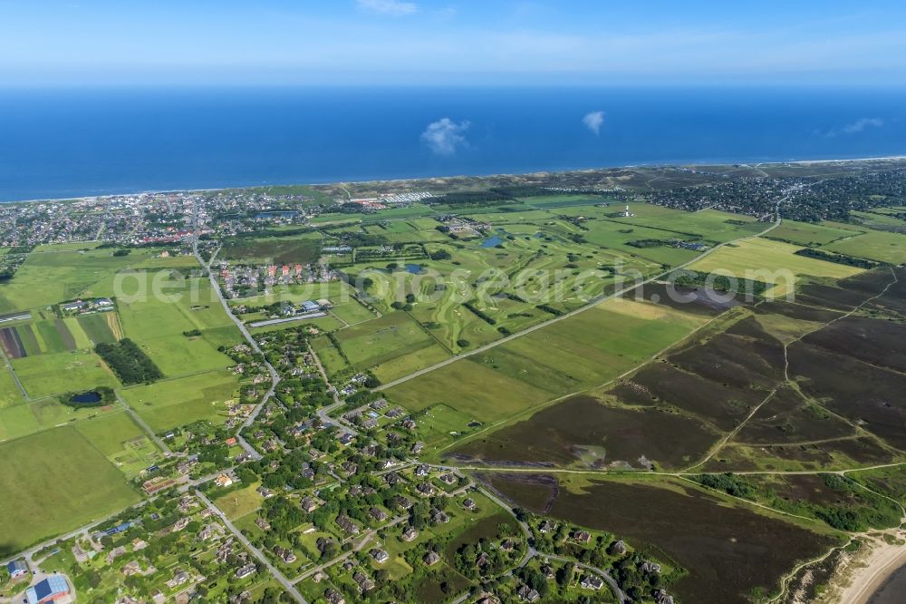 Aerial image Wenningstedt-Braderup (Sylt) - Coastal area of the North Sea - Island in Wenningstedt-Braderup (Sylt) in the state Schleswig-Holstein