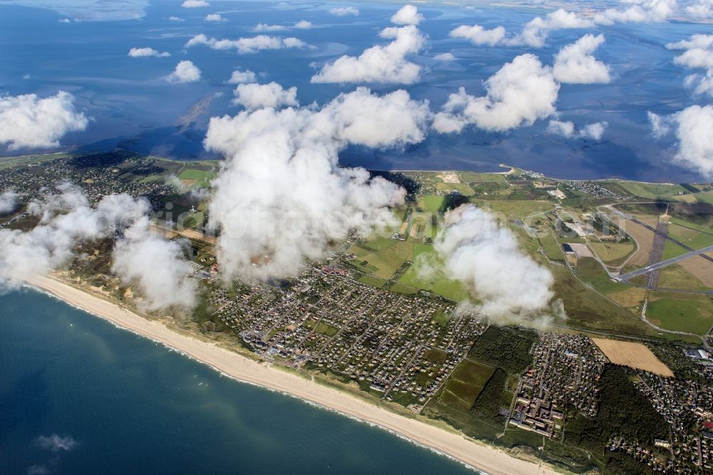 Aerial image Wenningstedt (Sylt) - Coastal area of the North Sea - Island in Wenningstedt (Sylt) in the state Schleswig-Holstein