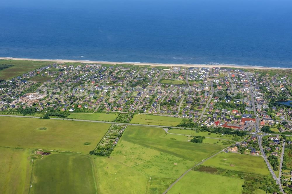 Aerial photograph Wenningstedt-Braderup (Sylt) - Coastal area of the North Sea - Island in Wenningstedt (Sylt) in the state Schleswig-Holstein