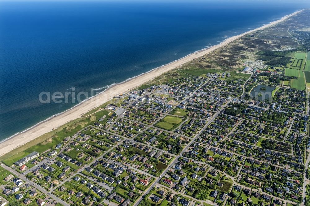 Aerial photograph Wenningstedt-Braderup (Sylt) - Coastal area of the North Sea - Island in Wenningstedt (Sylt) in the state Schleswig-Holstein