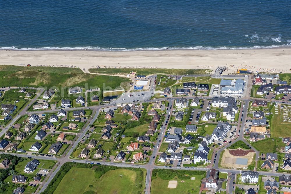 Aerial photograph Wenningstedt-Braderup (Sylt) - Coastal area of the North Sea - Island in Wenningstedt (Sylt) in the state Schleswig-Holstein