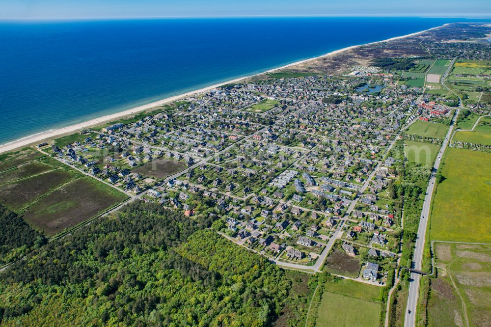 Aerial photograph Wenningstedt (Sylt) - Coastal area of the North Sea - Island in Wenningstedt (Sylt) in the state Schleswig-Holstein