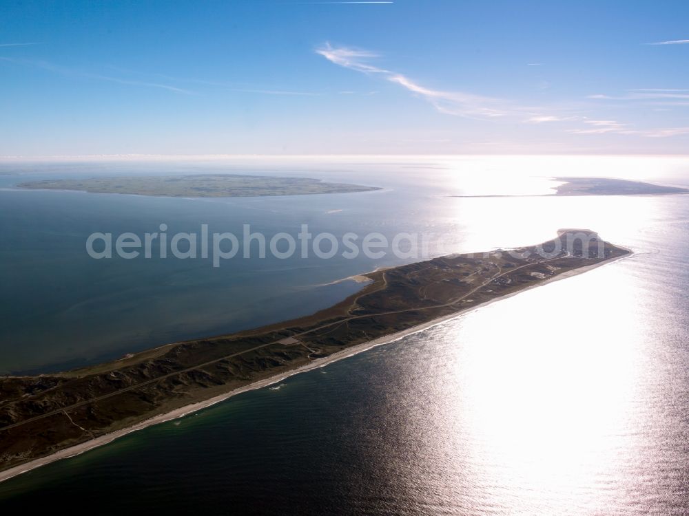 Aerial image Hörnum (Sylt) - Coastal area of a??a??the North Sea island of Sylt at the Budersand golf course in Hoernum on Sylt in the state of Schleswig-Holstein, Germany