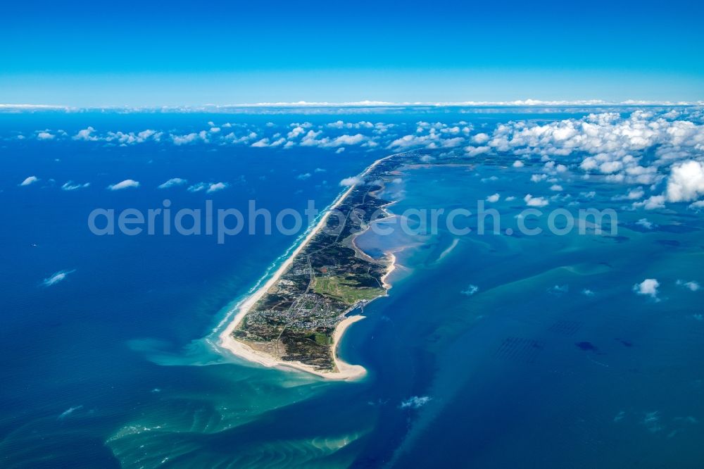 Aerial image Hörnum (Sylt) - Coastal area North Sea island of Sylt - Island in Hoernum (Sylt) at the island Sylt in the state Schleswig-Holstein, Germany