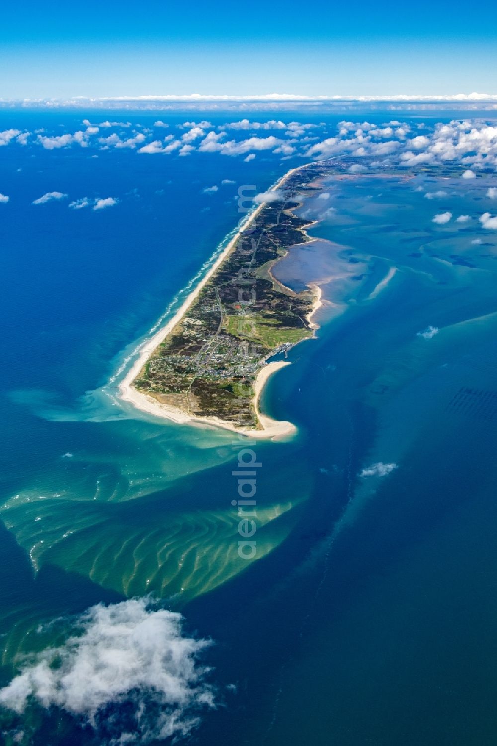 Aerial photograph Hörnum (Sylt) - Coastal area North Sea island of Sylt - Island in Hoernum (Sylt) at the island Sylt in the state Schleswig-Holstein, Germany