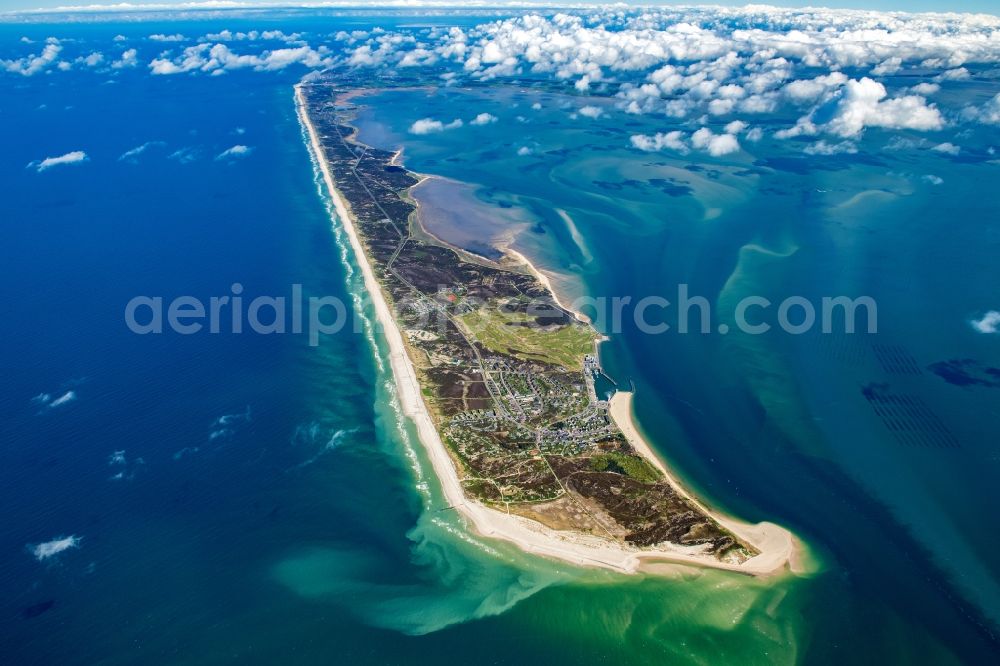 Aerial photograph Hörnum (Sylt) - Coastal area North Sea island of Sylt - Island in Hoernum (Sylt) at the island Sylt in the state Schleswig-Holstein, Germany