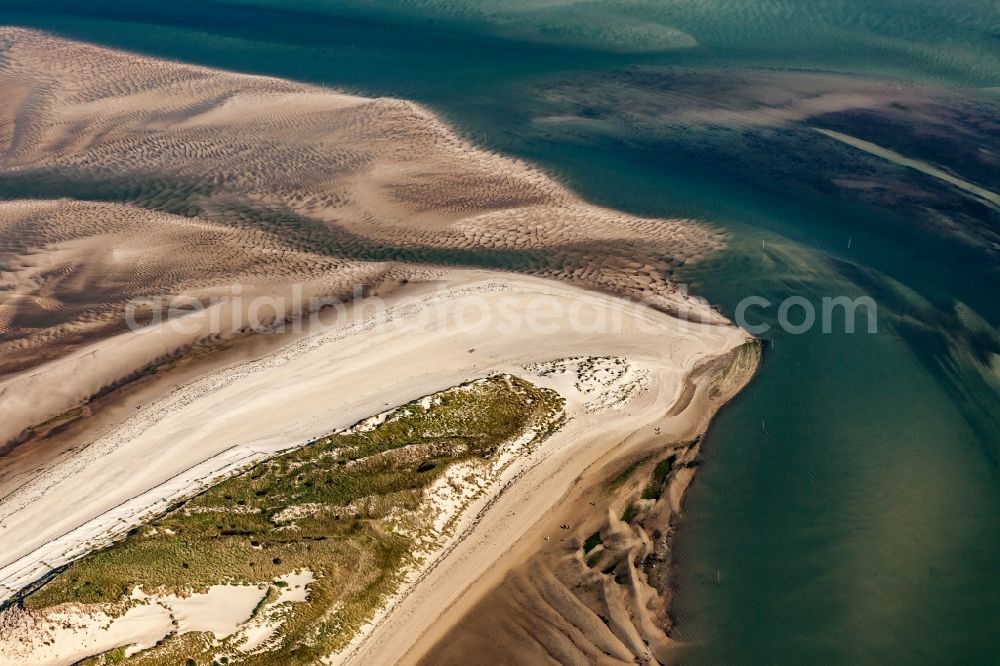 Aerial photograph Norddorf - Coastal area of the northern tip of the North Sea - Island Amrum in Norddorf in the state Schleswig-Holstein