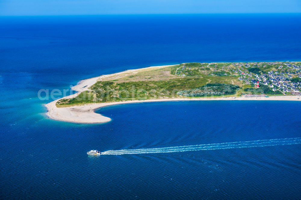 Aerial photograph Hörnum (Sylt) - Coastal area and Odde of the North Sea island of Sylt in Hoernum in the state of Schleswig-Holstein