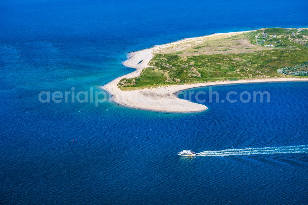 Hörnum (Sylt) from above - Coastal area and Odde of the North Sea island of Sylt in Hoernum in the state of Schleswig-Holstein