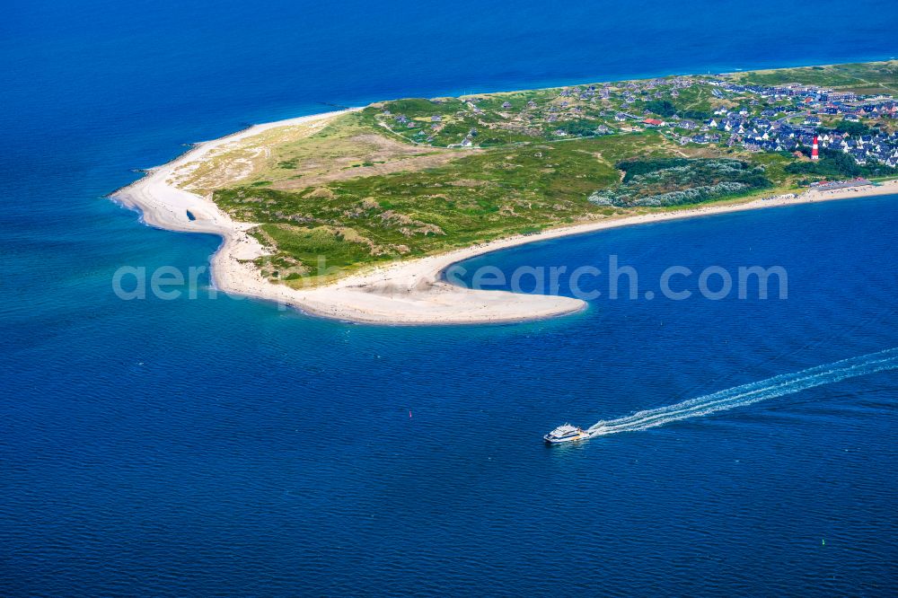 Aerial photograph Hörnum (Sylt) - Coastal area and Odde of the North Sea island of Sylt in Hoernum in the state of Schleswig-Holstein