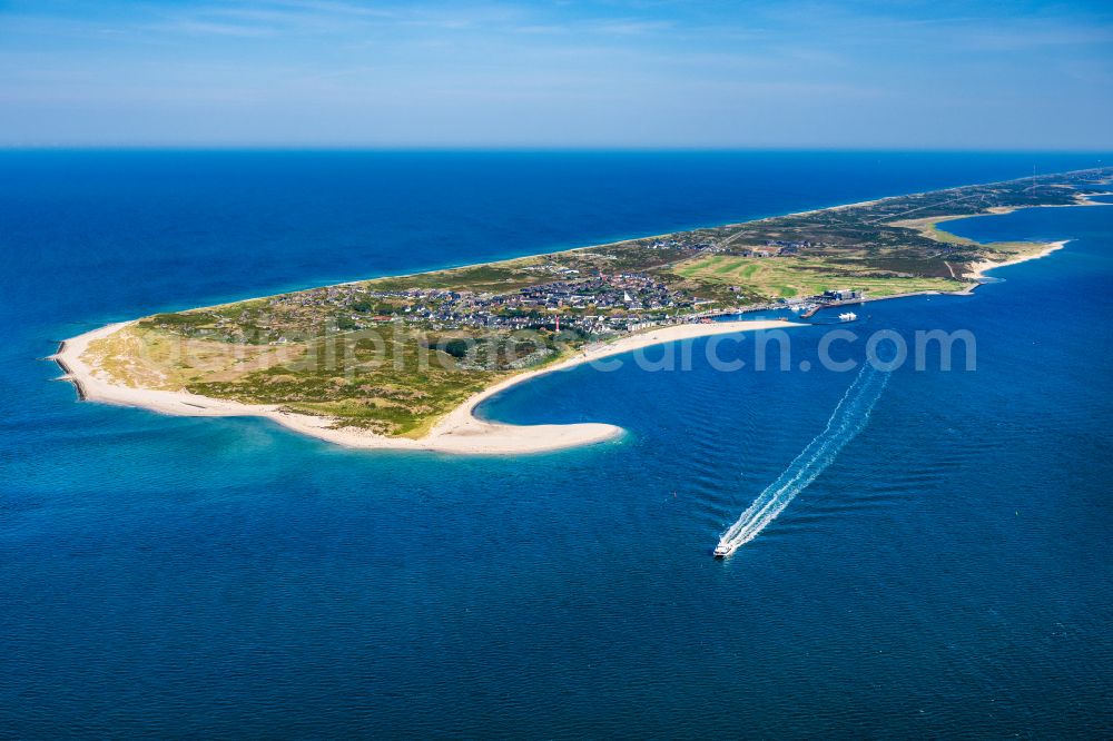 Hörnum (Sylt) from the bird's eye view: Coastal area and Odde of the North Sea island of Sylt in Hoernum in the state of Schleswig-Holstein