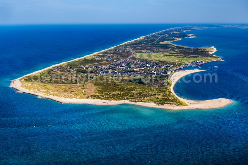 Aerial image Hörnum (Sylt) - Coastal area and Odde of the North Sea island of Sylt in Hoernum in the state of Schleswig-Holstein