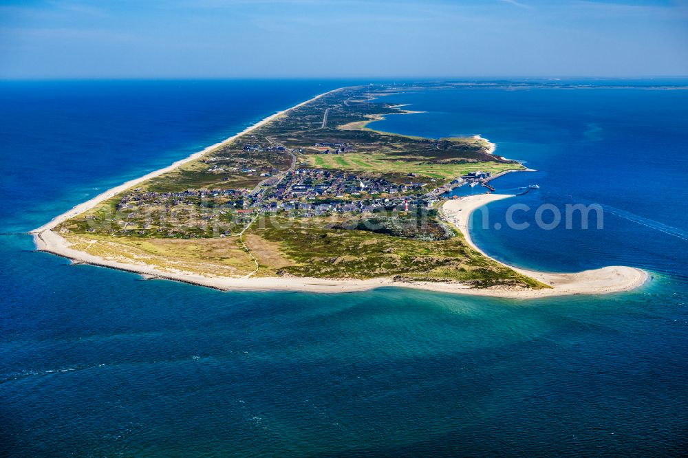 Aerial photograph Hörnum (Sylt) - Coastal area and Odde of the North Sea island of Sylt in Hoernum in the state of Schleswig-Holstein