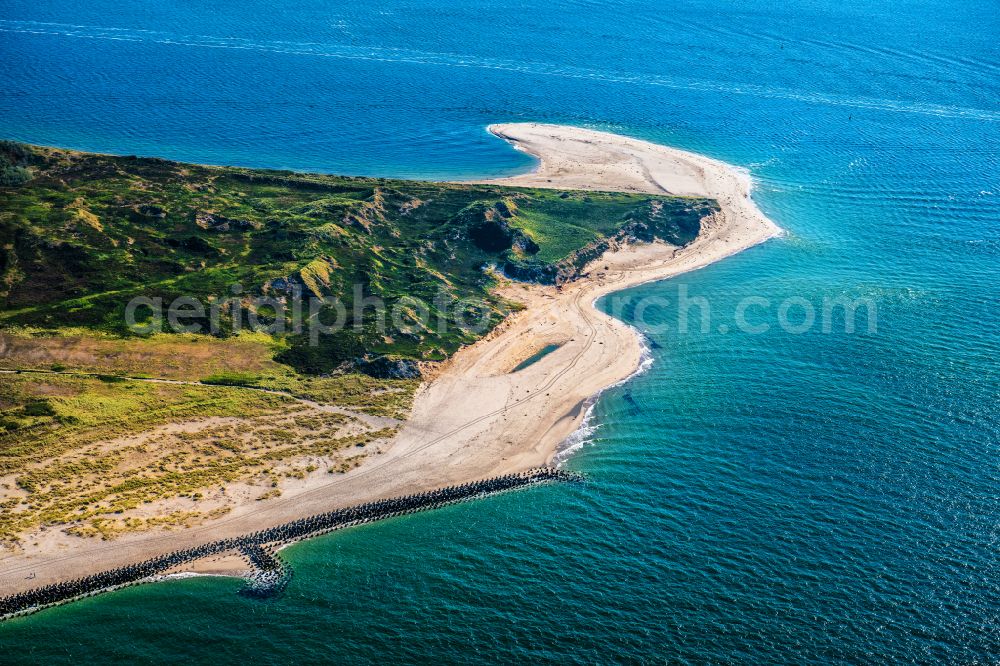 Hörnum (Sylt) from the bird's eye view: Coastal area and Odde of the North Sea island of Sylt in Hoernum in the state of Schleswig-Holstein