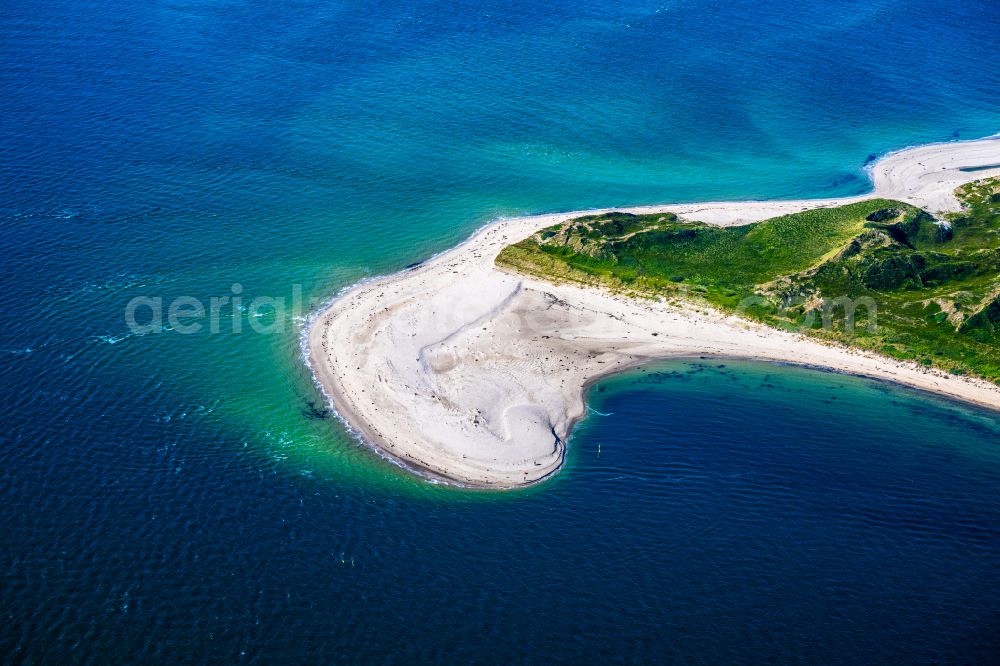 Aerial photograph Hörnum (Sylt) - Coastal area and Odde of the North Sea island of Sylt in Hoernum in the state of Schleswig-Holstein