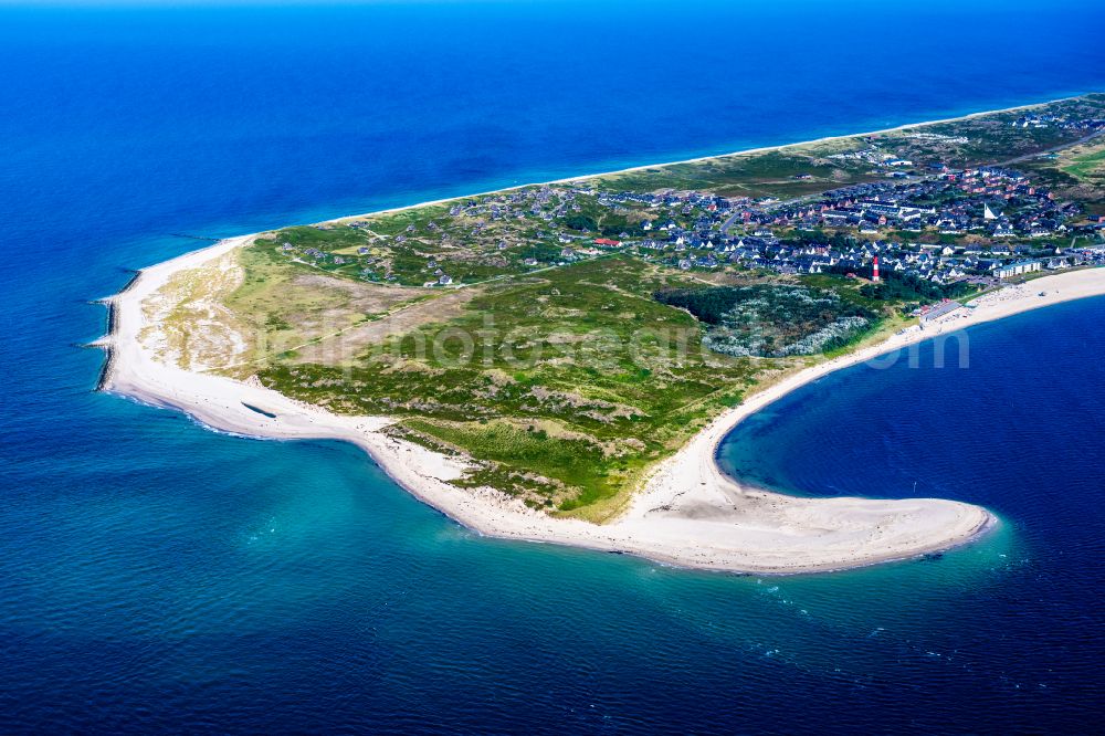 Hörnum (Sylt) from the bird's eye view: Coastal area and Odde of the North Sea island of Sylt in Hoernum in the state of Schleswig-Holstein